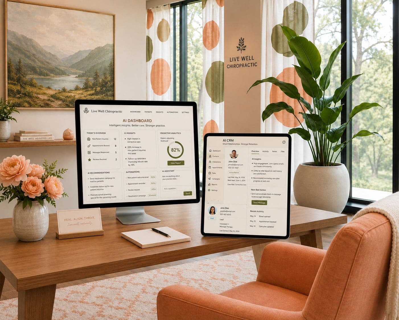 AI-powered digital strategy layers building a connected system for a chiropractic practice