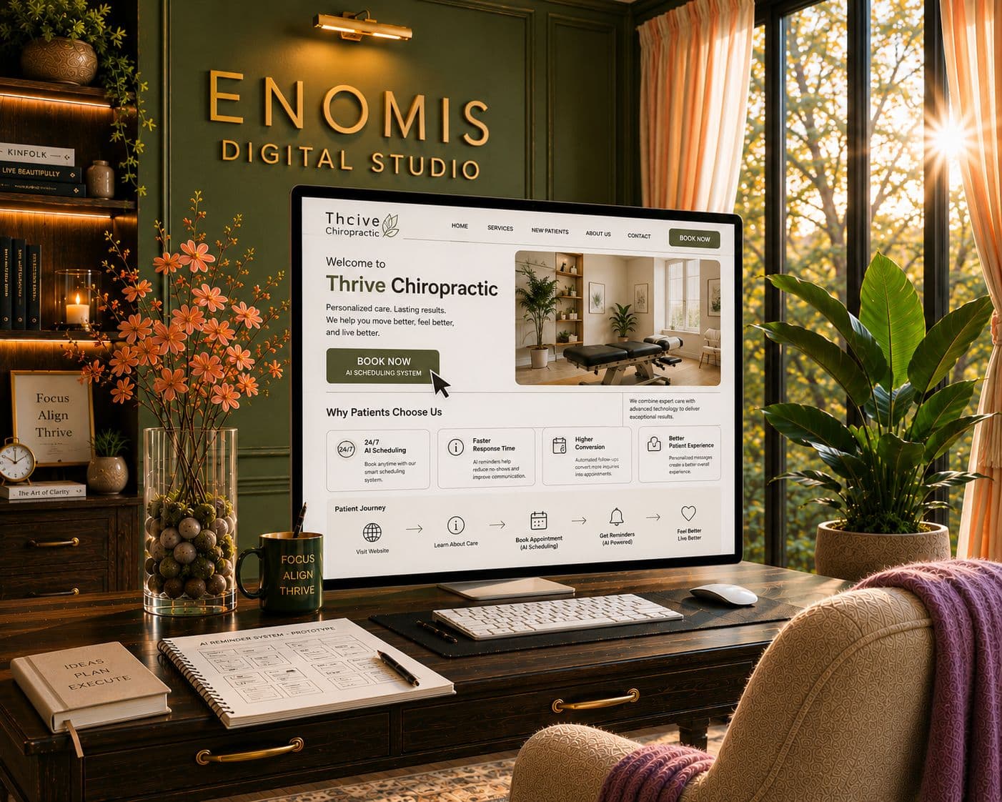 Chiropractic website built to convert visitors into booked patients